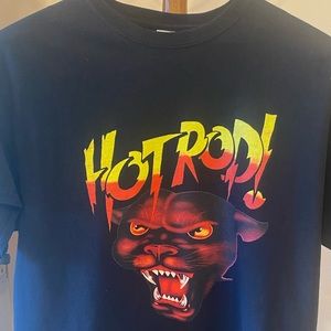 MENS LARGE BLACK HEAVY T SHIRT W/ CLASSIC ROWDY RODDY PIPER design